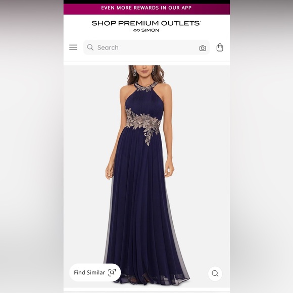 Betsy & Adam Navy Gown - Picture 11 of 12